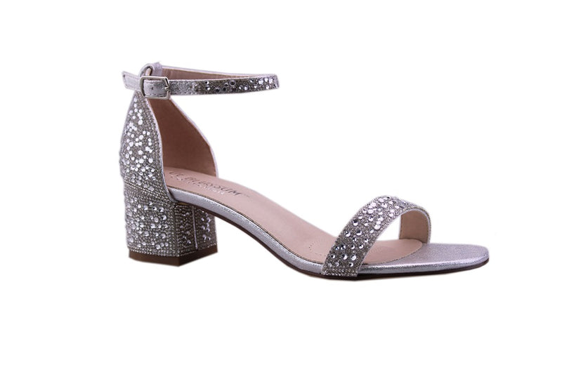 Blossom Annie-61s Silver Shimmer Low Dressy Heel