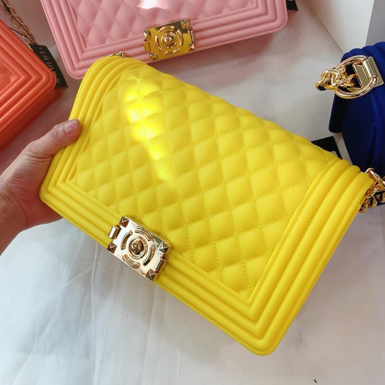 Liliana H-Jellica Yellow Silicone Cross body with Gold Detailing