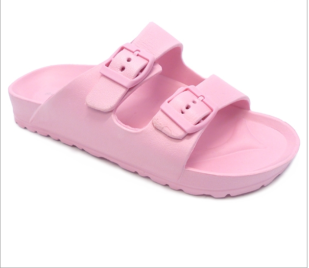 Wild Diva Kristen-01B Pink Double Strap Sandal
