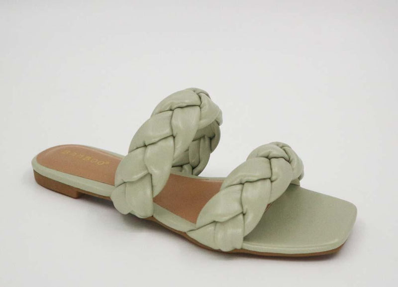 Bamboo Kick-88 Sage Double Braided Strap Sandal