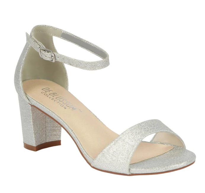 Blossom Olie-18 Silver Sparkle Low Heel
